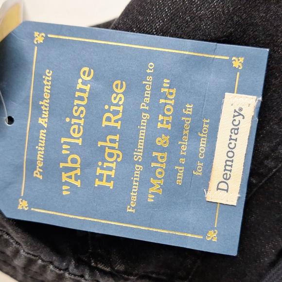 NEW! Democracy Pull-On High-Rise Denim Jogger Jeans, Black - Slimming, Stretch - Picture 10 of 10